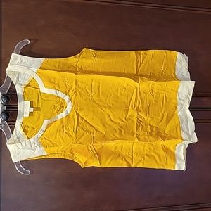 Modcloth Medium Goldenrod Cream Tank Top Yellow